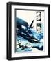 Spitfires in a Dogfight with German Messerschmitts-Gerry Wood-Framed Premium Giclee Print