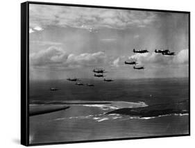 Spitfires on Patrol-null-Framed Stretched Canvas