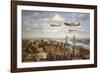 Spitfires Over London-John Young-Framed Giclee Print