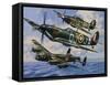 Spitfires-Wilf Hardy-Framed Stretched Canvas