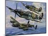Spitfires-Wilf Hardy-Mounted Giclee Print