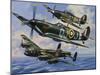 Spitfires-Wilf Hardy-Mounted Giclee Print