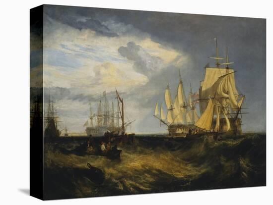 Spithead: Two Captured Danish Ships Entering Portsmouth Harbour-J. M. W. Turner-Stretched Canvas