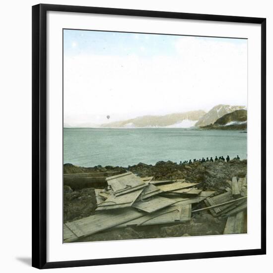 Spitsbergen, Andree Expedition to the North Pole, Departure of the Balloon, July 11, 1897, 2H30-Leon, Levy et Fils-Framed Photographic Print