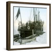 Spitsbergen, Andree Expedition to the North Pole,The "Swenksund " and its Officers-Leon, Levy et Fils-Framed Photographic Print