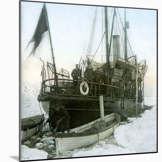Spitsbergen, Andree Expedition to the North Pole,The "Swenksund " and its Officers-Leon, Levy et Fils-Mounted Photographic Print