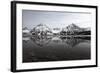 Spitsbergen, Svalbard, Norway. Mountains Reflecting on a Lagoon in Northern Spitsbergen-ClickAlps-Framed Photographic Print