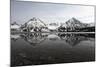 Spitsbergen, Svalbard, Norway. Mountains Reflecting on a Lagoon in Northern Spitsbergen-ClickAlps-Mounted Photographic Print