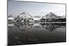 Spitsbergen, Svalbard, Norway. Mountains Reflecting on a Lagoon in Northern Spitsbergen-ClickAlps-Mounted Photographic Print