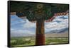 Spituk Monastery, near Leh, View of Indus Valley-Guido Cozzi-Framed Stretched Canvas