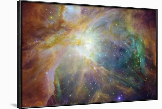 Spitzer and Hubble Create Colorful Masterpiece Space Art-null-Framed Photo