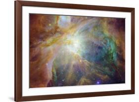 Spitzer and Hubble Create Colorful Masterpiece Space Art-null-Framed Photo