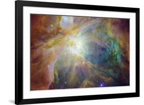 Spitzer and Hubble Create Colorful Masterpiece Space Art-null-Framed Photo