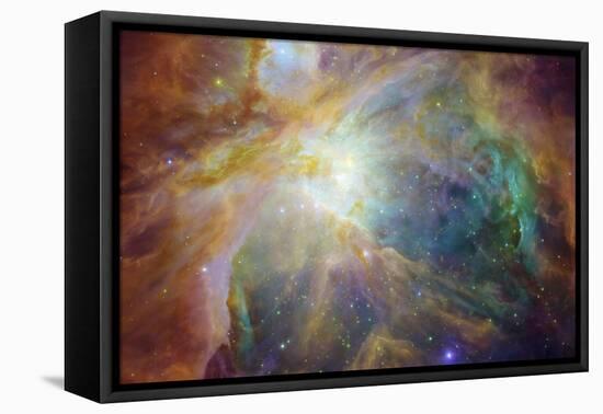 Spitzer and Hubble Create Colorful Masterpiece Space Photo-null-Framed Stretched Canvas