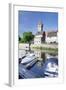 Spitzer Turm Tower, Tauber River, Old Town of Wertheim-Markus Lange-Framed Photographic Print