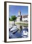 Spitzer Turm Tower, Tauber River, Old Town of Wertheim-Markus Lange-Framed Photographic Print