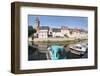 Spitzer Turm Tower, Tauber River, Old Town of Wertheim-Markus Lange-Framed Photographic Print