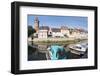 Spitzer Turm Tower, Tauber River, Old Town of Wertheim-Markus Lange-Framed Photographic Print