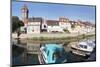 Spitzer Turm Tower, Tauber River, Old Town of Wertheim-Markus Lange-Mounted Photographic Print