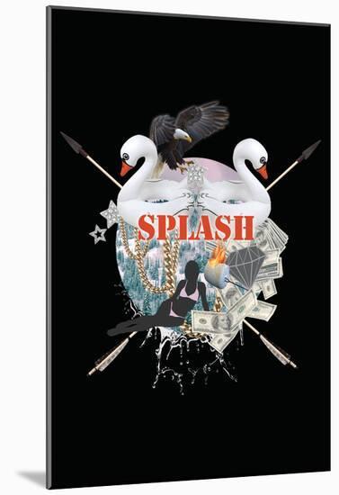Splash Culture Black-null-Mounted Poster