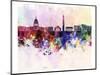 Splashes Washington Dc Skyline-null-Mounted Art Print