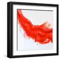 Splashing flow (L)-Hyunah Kim-Framed Art Print