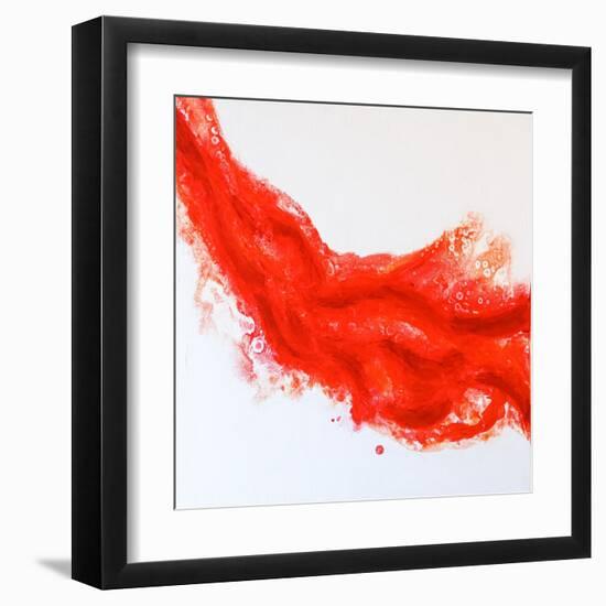 Splashing flow (L)-Hyunah Kim-Framed Art Print