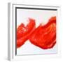 Splashing flow (R)-Hyunah Kim-Framed Art Print