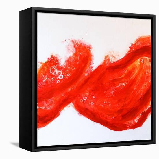 Splashing flow (R)-Hyunah Kim-Framed Stretched Canvas