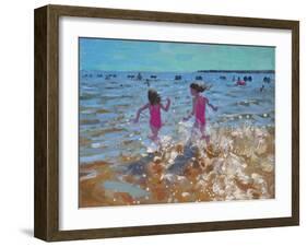 Splashing in the Sea, Clacton, 2014-Andrew Macara-Framed Giclee Print