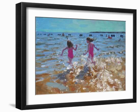 Splashing in the Sea, Clacton, 2014-Andrew Macara-Framed Giclee Print