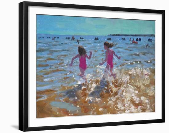 Splashing in the Sea, Clacton, 2014-Andrew Macara-Framed Giclee Print