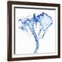 Splashing Stream of Water Against White Background-Kr?ger and Gross-Framed Photographic Print