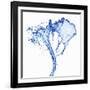 Splashing Stream of Water Against White Background-Kr?ger and Gross-Framed Photographic Print