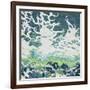 Splashing Tropical Waves (left)-Margaret Juul-Framed Art Print