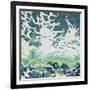 Splashing Tropical Waves (left)-Margaret Juul-Framed Art Print