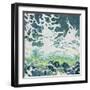 Splashing Tropical Waves (left)-Margaret Juul-Framed Giclee Print