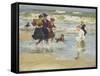 Splashing-Edward Henry Potthast-Framed Stretched Canvas