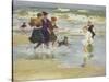 Splashing-Edward Henry Potthast-Stretched Canvas