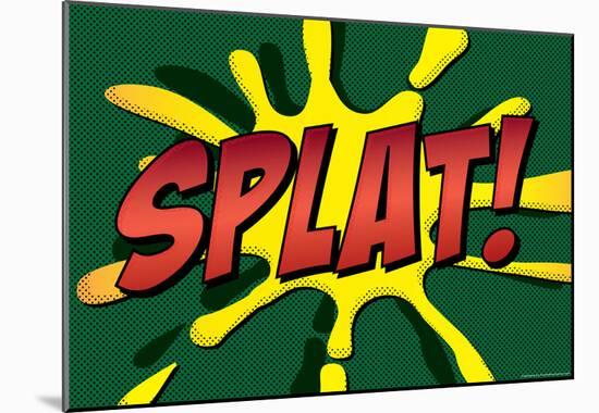 Splat! Comic Pop-Art Art Print Poster-null-Mounted Poster