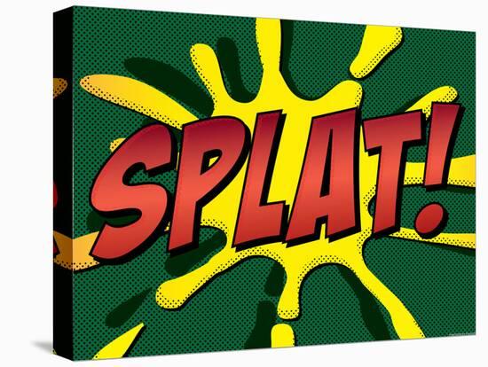 Splat! Comic Pop-Art Art Print Poster-null-Stretched Canvas