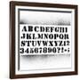 Splatted Graffiti Alphabet With Numbers-donatas1205-Framed Art Print