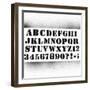 Splatted Graffiti Alphabet With Numbers-donatas1205-Framed Art Print