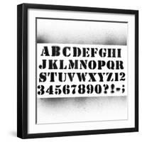 Splatted Graffiti Alphabet With Numbers-donatas1205-Framed Art Print