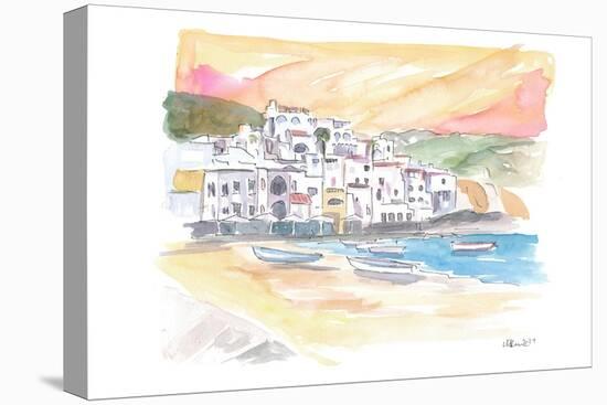 Splendid Ischia Harbour View in Bright Sunshine-M. Bleichner-Stretched Canvas