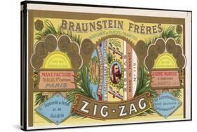 Splendid Wrapper for a Packet of Zig-Zag Cigarette Papers, Winner of Many Gold Medals-null-Stretched Canvas