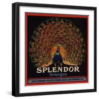 Splendor Brand - San Fernando, California - Citrus Crate Label-Lantern Press-Framed Art Print