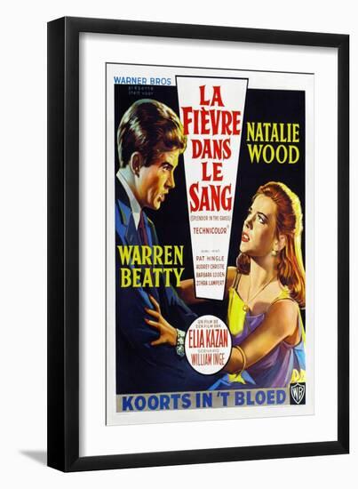 Splendor in the Grass, Belgian Movie Poster, 1961-null-Framed Art Print