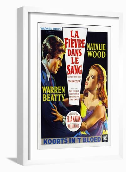 Splendor in the Grass, Belgian Movie Poster, 1961-null-Framed Art Print