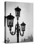 Splendor of a Street Light in the Piazza San Marco with the Santa Maria Della Salute Church-Dmitri Kessel-Stretched Canvas